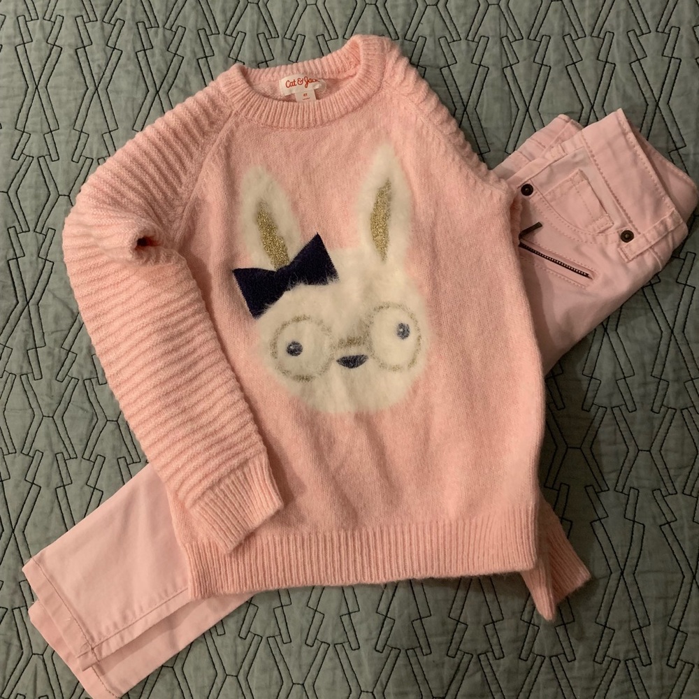 Fuzzy Bunny Sweater and Jeggings